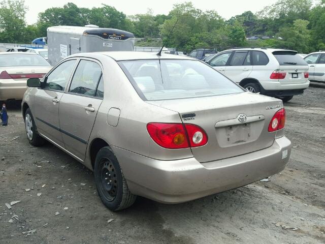 2T1BR32E44C186226 - 2004 TOYOTA COROLLA CE TAN photo 3