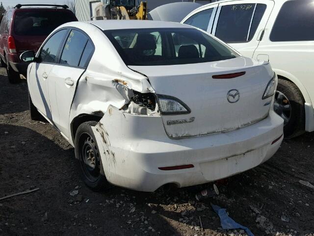 JM1BL1V70C1689869 - 2012 MAZDA 3 I WHITE photo 3