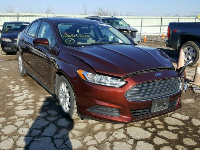 3FA6P0G77FR160206 - 2015 FORD FUSION S RED photo 1