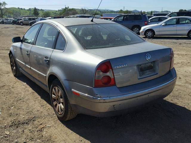 WVWPD63B53P259355 - 2003 VOLKSWAGEN PASSAT GLS GRAY photo 3