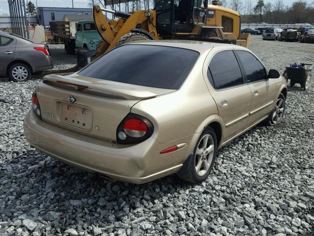 JN1CA31D91T811148 - 2001 NISSAN MAXIMA GXE GOLD photo 4