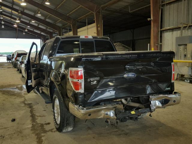 1FTFW1EF1CFA09674 - 2012 FORD F150 SUPER BLACK photo 3