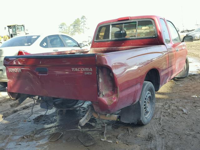 4TAVL52N5WZ074288 - 1998 TOYOTA TACOMA XTR RED photo 4