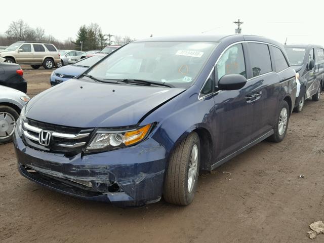 5FNRL5H24GB041230 - 2016 HONDA ODYSSEY LX BLUE photo 2