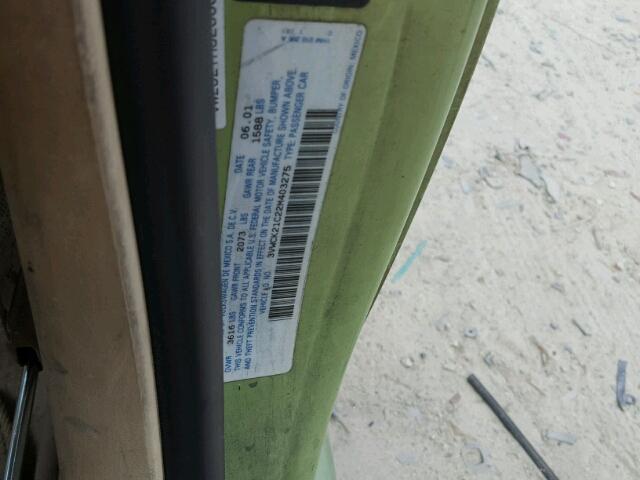 3VWCK21C22M403275 - 2002 VOLKSWAGEN NEW BEETLE 绿色 照片 10