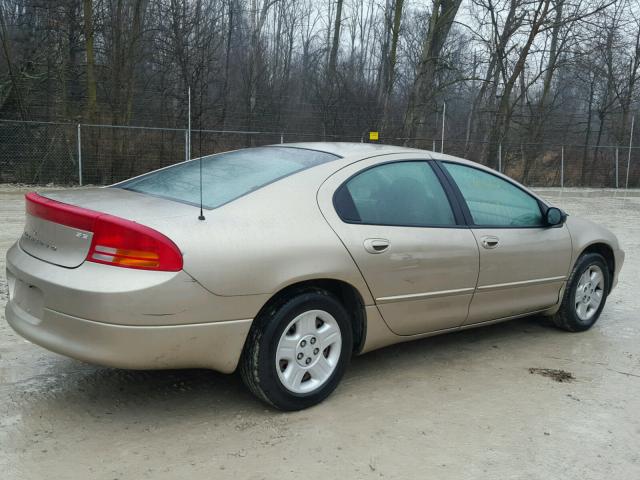 2B3HD46R82H231121 - 2002 DODGE INTREPID S ოქროსფერი ფოტო 4