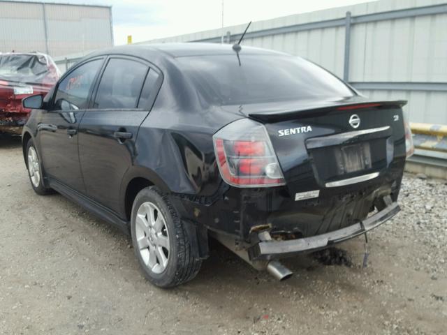 3N1AB6AP5CL667072 - 2012 NISSAN SENTRA 2.0 BLACK photo 3