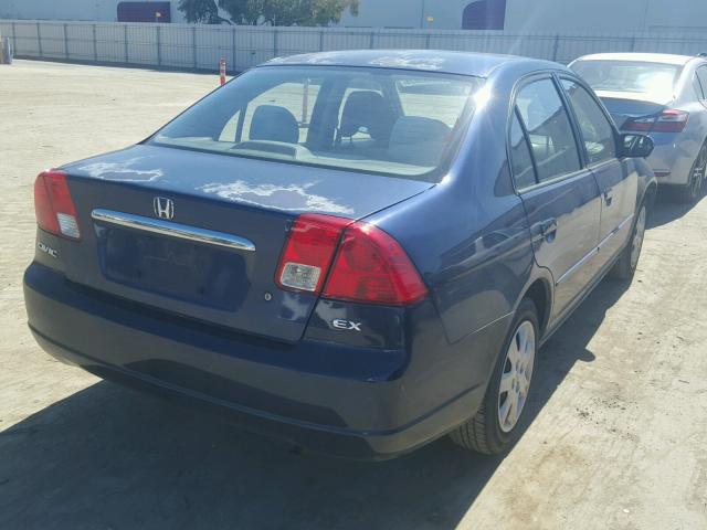 2HGES26883H508923 - 2003 HONDA CIVIC EX BLUE photo 4