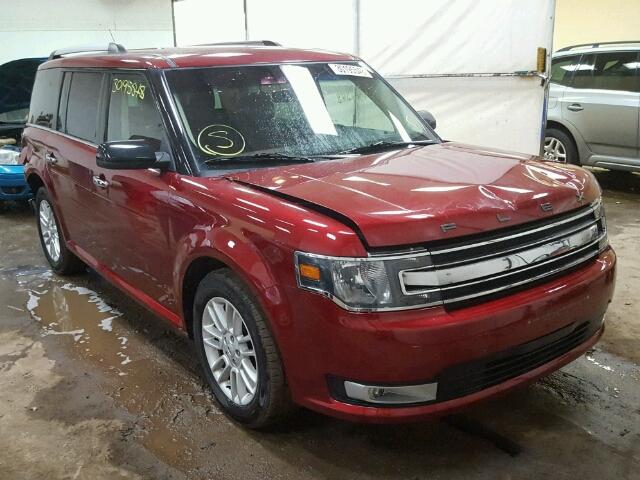 2FMHK6C85FBA04307 - 2015 FORD FLEX SEL RED photo 1