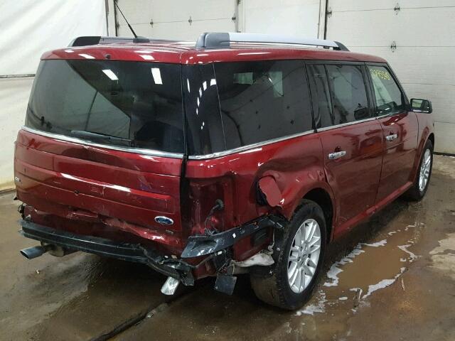 2FMHK6C85FBA04307 - 2015 FORD FLEX SEL RED photo 4