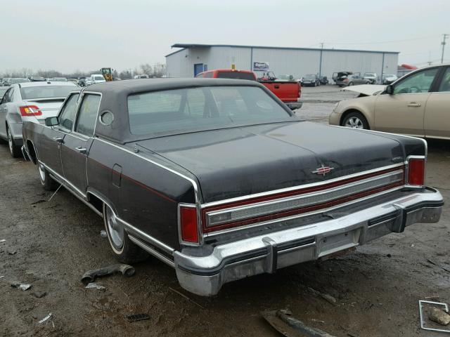 9Y82S677605 - 1979 LINCOLN TOWN CAR BLACK photo 3