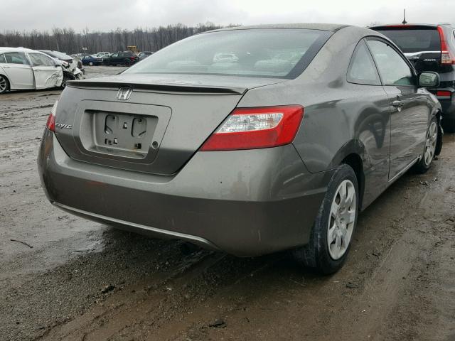 2HGFG12606H513686 - 2006 HONDA CIVIC LX GRAY photo 4