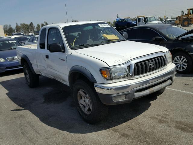 5TESN92N72Z110182 - 2002 TOYOTA TACOMA XTR WHITE photo 1