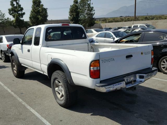 5TESN92N72Z110182 - 2002 TOYOTA TACOMA XTR WHITE photo 3