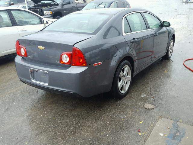 1G1ZG57B19F142156 - 2009 CHEVROLET MALIBU LS ნაცრისფერი ფოტო 4