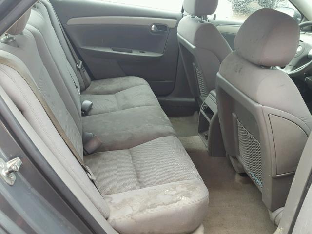 1G1ZG57B19F142156 - 2009 CHEVROLET MALIBU LS ნაცრისფერი ფოტო 6