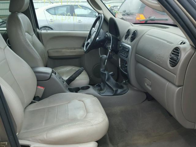 1J4GL38K43W623355 - 2003 JEEP LIBERTY RE TAN photo 5