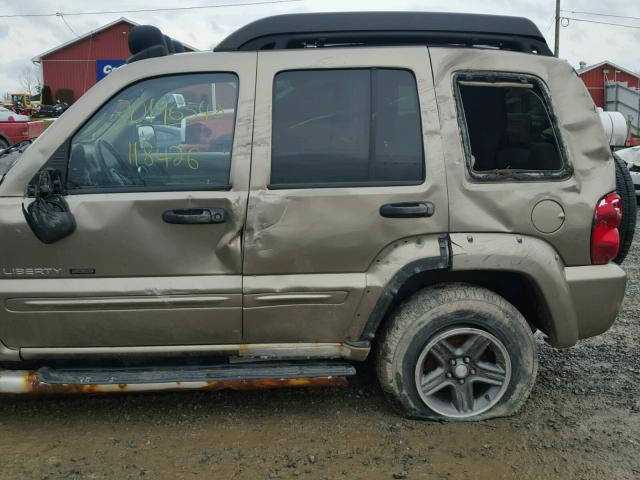 1J4GL38K43W623355 - 2003 JEEP LIBERTY RE TAN photo 9