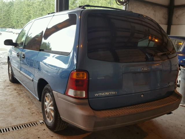 2FMZA51411BB76263 - 2001 FORD WINDSTAR C BLUE photo 3