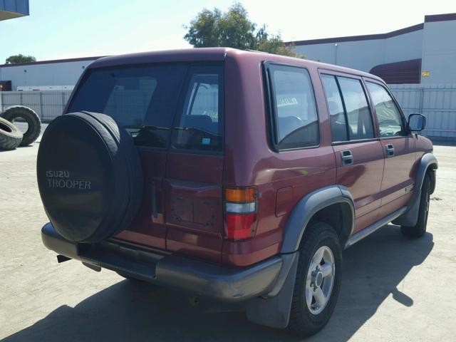 JACDJ58V5S7916192 - 1995 ISUZU TROOPER S RED photo 4