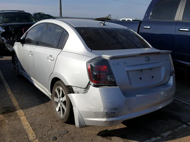 3N1AB6AP2CL775035 - 2012 NISSAN SENTRA 2.0 SILVER photo 3