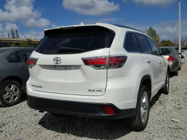 5TDYKRFH9GS130901 - 2016 TOYOTA HIGHLANDER WHITE photo 4