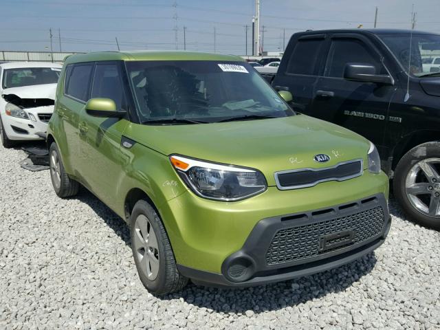 KNDJN2A27E7719486 - 2014 KIA SOUL GREEN photo 1