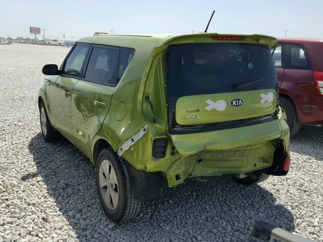 KNDJN2A27E7719486 - 2014 KIA SOUL GREEN photo 3