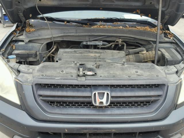 2HKYF18683H545340 - 2003 HONDA PILOT EXL GREEN photo 7