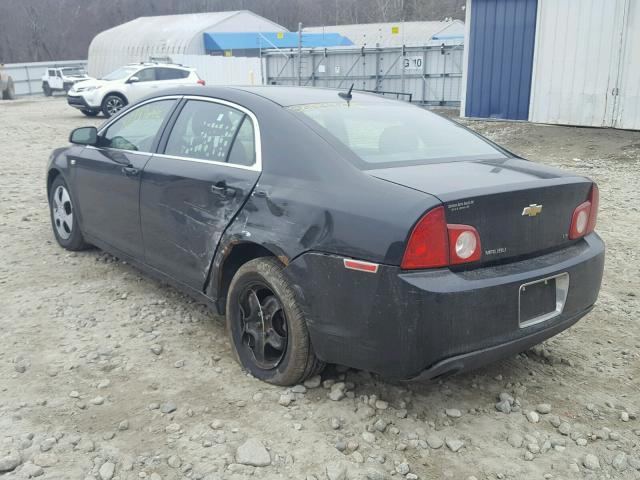 1G1ZG57B88F234122 - 2008 CHEVROLET MALIBU LS შავი ფოტო 3