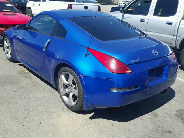 JN1AZ34E26M354124 - 2006 NISSAN 350Z COUPE BLUE photo 3