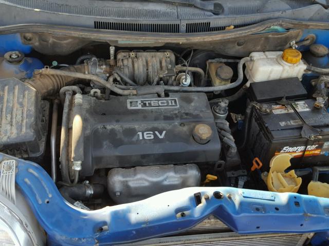 KL1TD56608B045425 - 2008 CHEVROLET AVEO BASE Niebieski zdjęcie 7