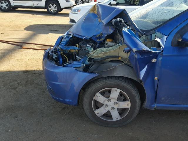 KL1TD56608B045425 - 2008 CHEVROLET AVEO BASE Niebieski zdjęcie 9
