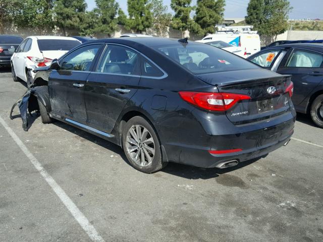 5NPE34AF1FH155207 - 2015 HYUNDAI SONATA SPO BLACK photo 3