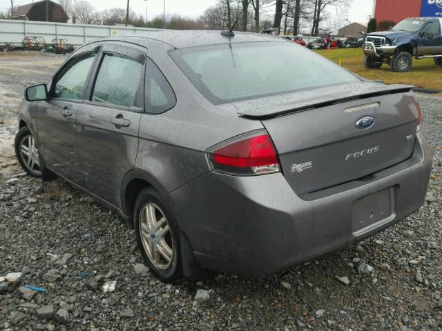 1FAHP3GN8AW216698 - 2010 FORD FOCUS SES GRAY photo 3