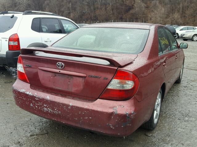 4T1BE32K82U578218 - 2002 TOYOTA CAMRY LE RED photo 4