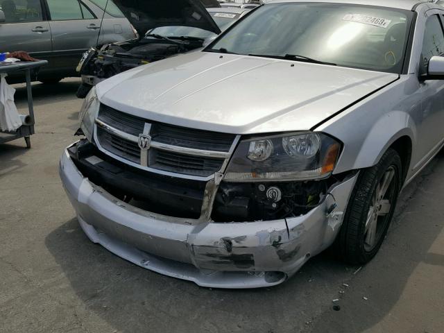 1B3LC76M98N107040 - 2008 DODGE AVENGER R/ SILVER photo 9