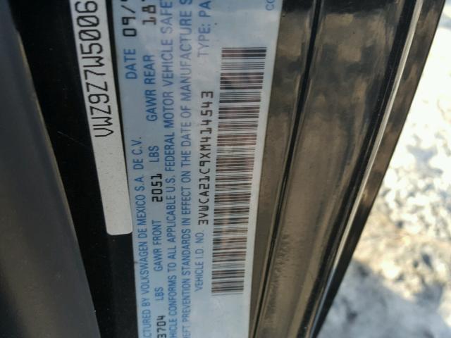 3VWCA21C9XM414543 - 1999 VOLKSWAGEN NEW BEETLE 黑色 照片 10