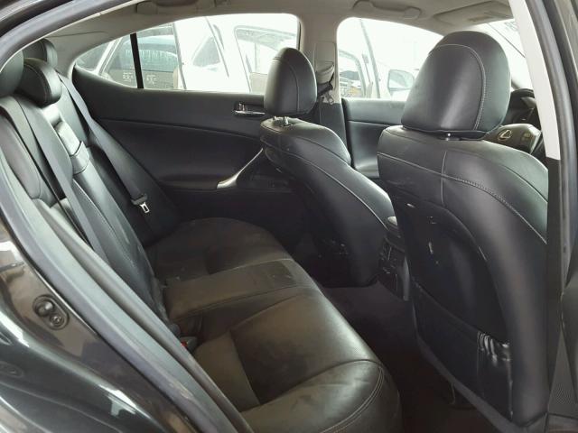 JTHBK262795094514 - 2009 LEXUS IS 250 GRAY photo 6