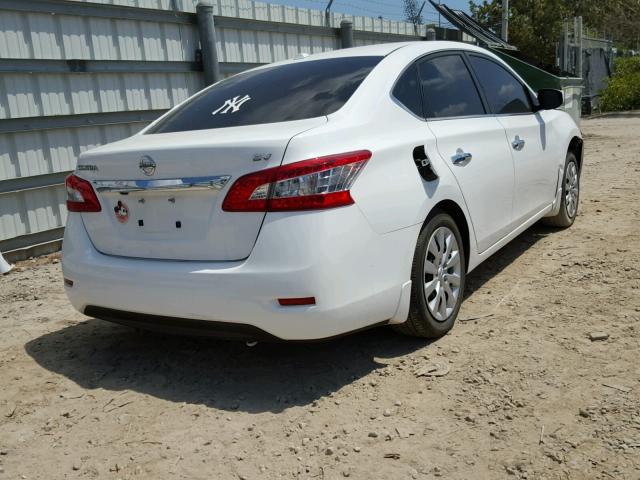 3N1AB7AP1FL693579 - 2015 NISSAN SENTRA S WHITE photo 4