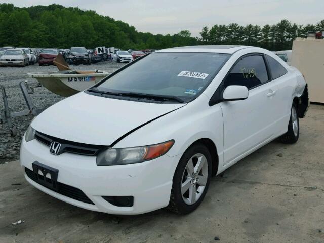 2HGFG12886H518135 - 2006 HONDA CIVIC EX WHITE photo 2