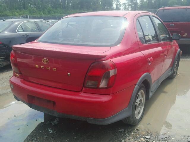 JTDBT1233Y0016766 - 2000 TOYOTA ECHO RED photo 4