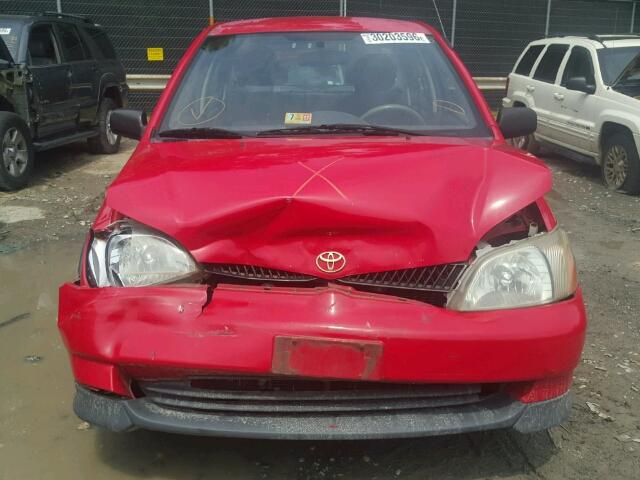 JTDBT1233Y0016766 - 2000 TOYOTA ECHO RED photo 9