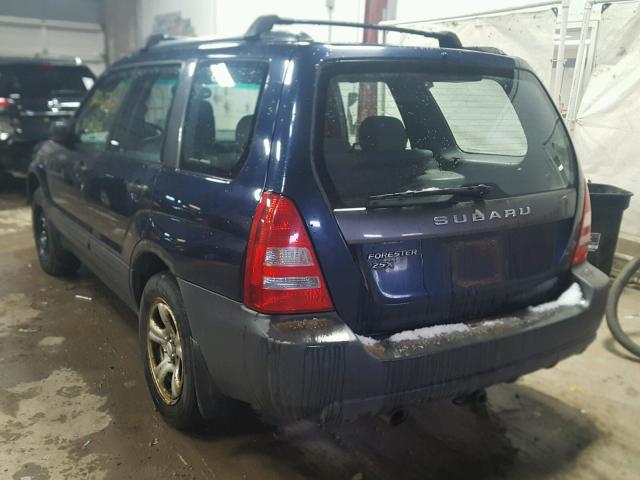 JF1SG63675H740277 - 2005 SUBARU FORESTER 2 BLUE photo 3