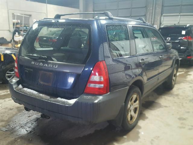 JF1SG63675H740277 - 2005 SUBARU FORESTER 2 BLUE photo 4