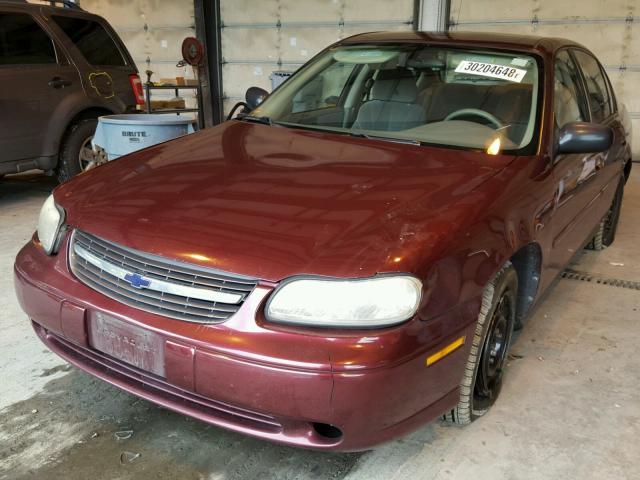 1G1ND52J616212602 - 2001 CHEVROLET MALIBU MAROON photo 2