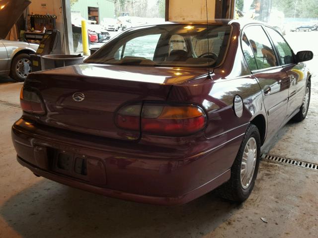 1G1ND52J616212602 - 2001 CHEVROLET MALIBU MAROON photo 4