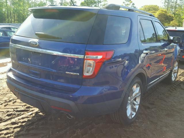 1FM5K7D81DGA61620 - 2013 FORD EXPLORER X BLUE photo 4