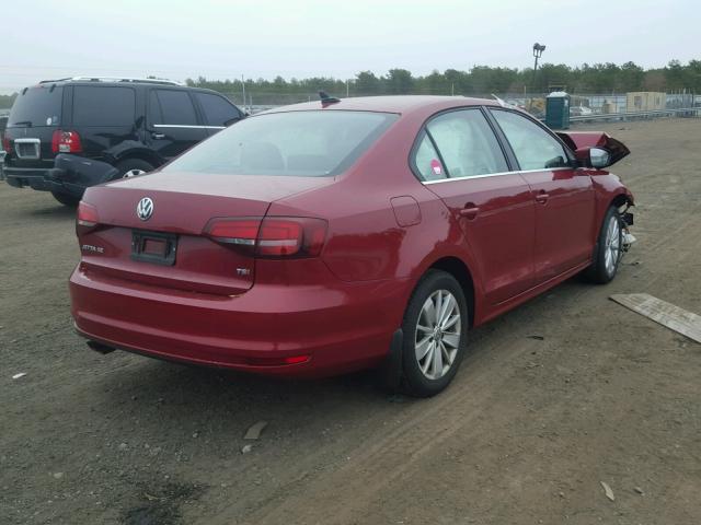 3VWD67AJ4GM369268 - 2016 VOLKSWAGEN JETTA SE RED photo 4