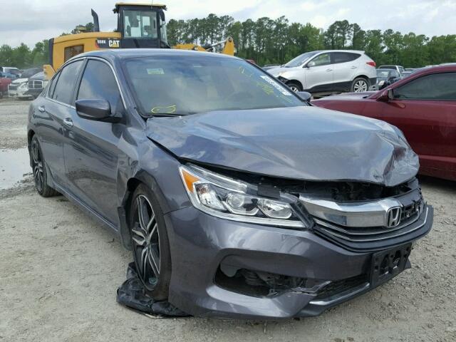 1HGCR2F55HA057383 - 2017 HONDA ACCORD SPO GRAY photo 1